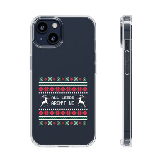 LUFC "All Leeds Aren't We" Clear  Impact-Resistant Case: Christmas  Edition