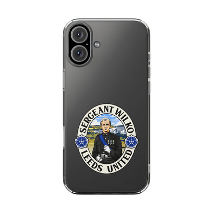 Leeds United “SERGEANT WILKO”  Clear Impact-Resistant Case - Lufcnews.co.uk