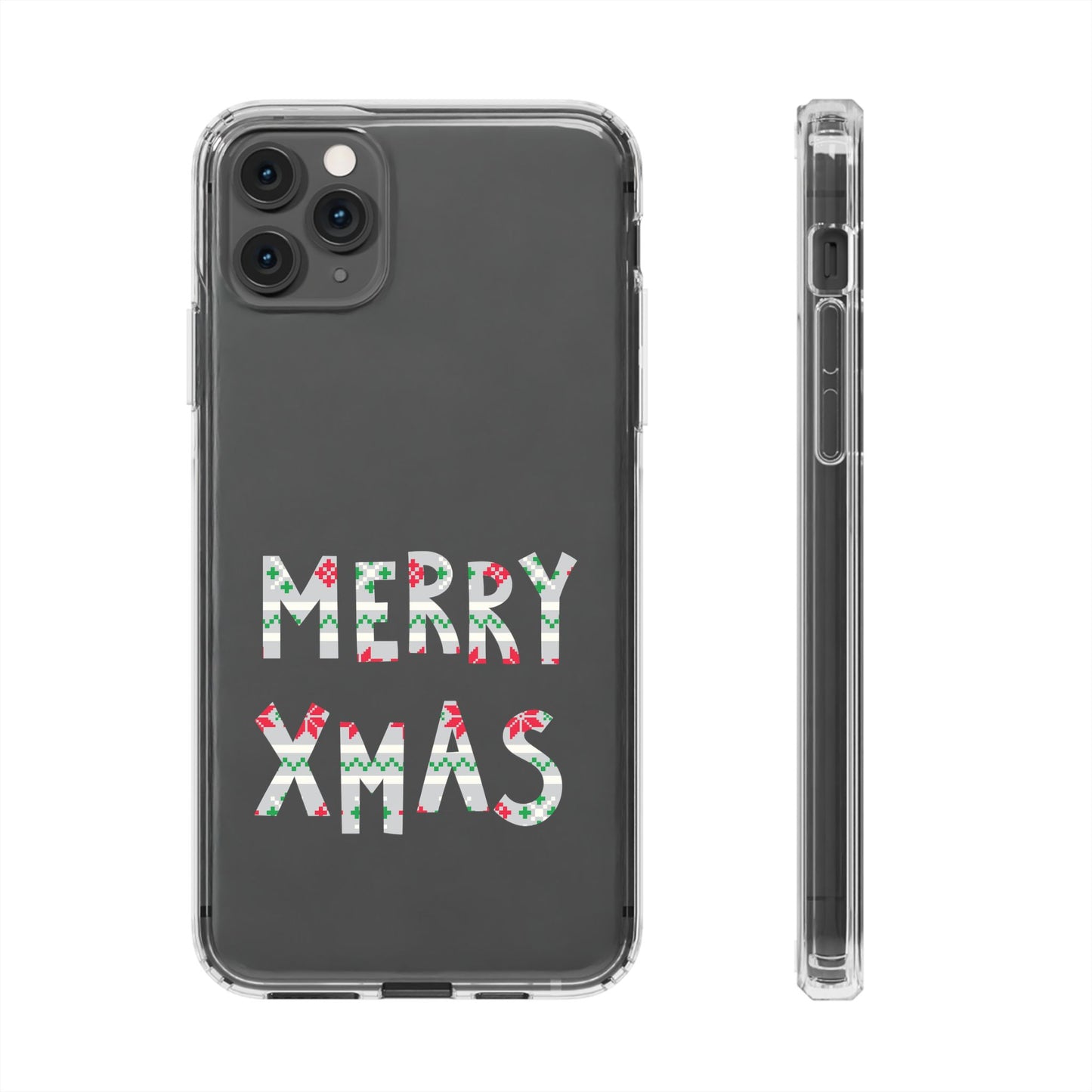 Leeds United "MERRY XMAS" Clear  Impact-Resistant Case: Christmas  Edition
