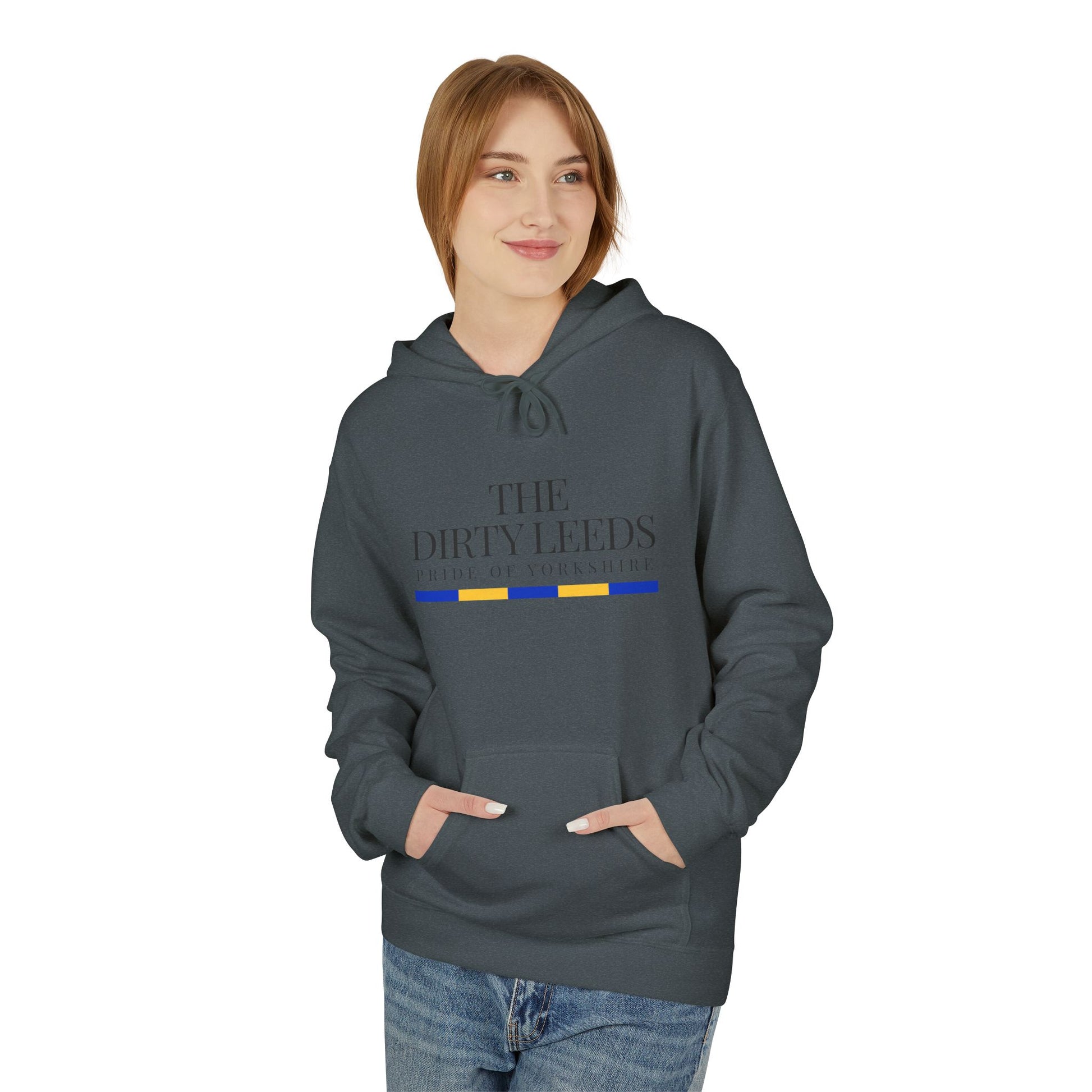LUFC “The Dirty Leeds: Pride of  Yorkshire” Softstyle Fleece Hoodie - Lufcnews.co.uk