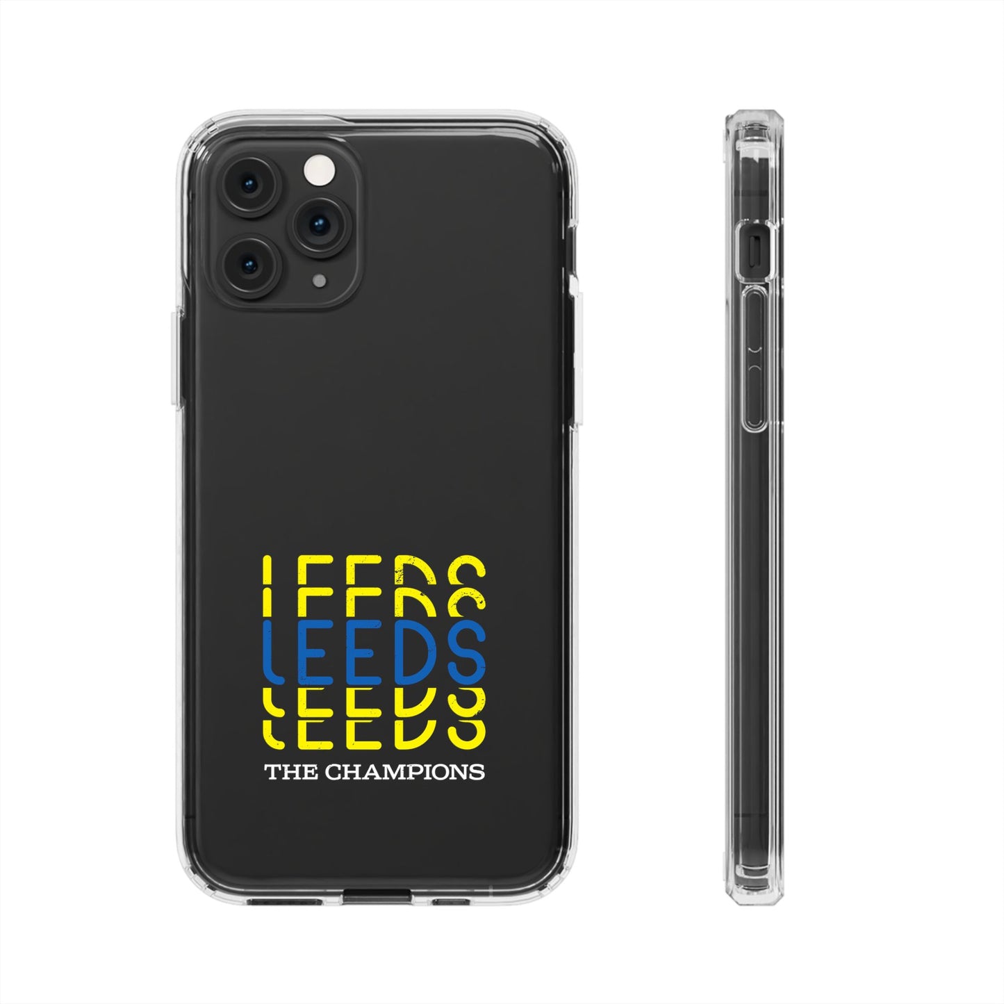 LUFC “LEEDS The Champions” Clear  Impact-Resistant Case