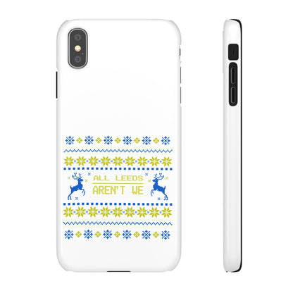 LUFC "All Leeds Aren't We" Blue &  Yellow Emblem Snap Case:  Christmas Edition
