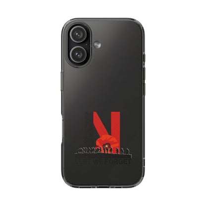Leeds United “LEST WE FORGET”  Clear Impact-Resistant Case - Lufcnews.co.uk