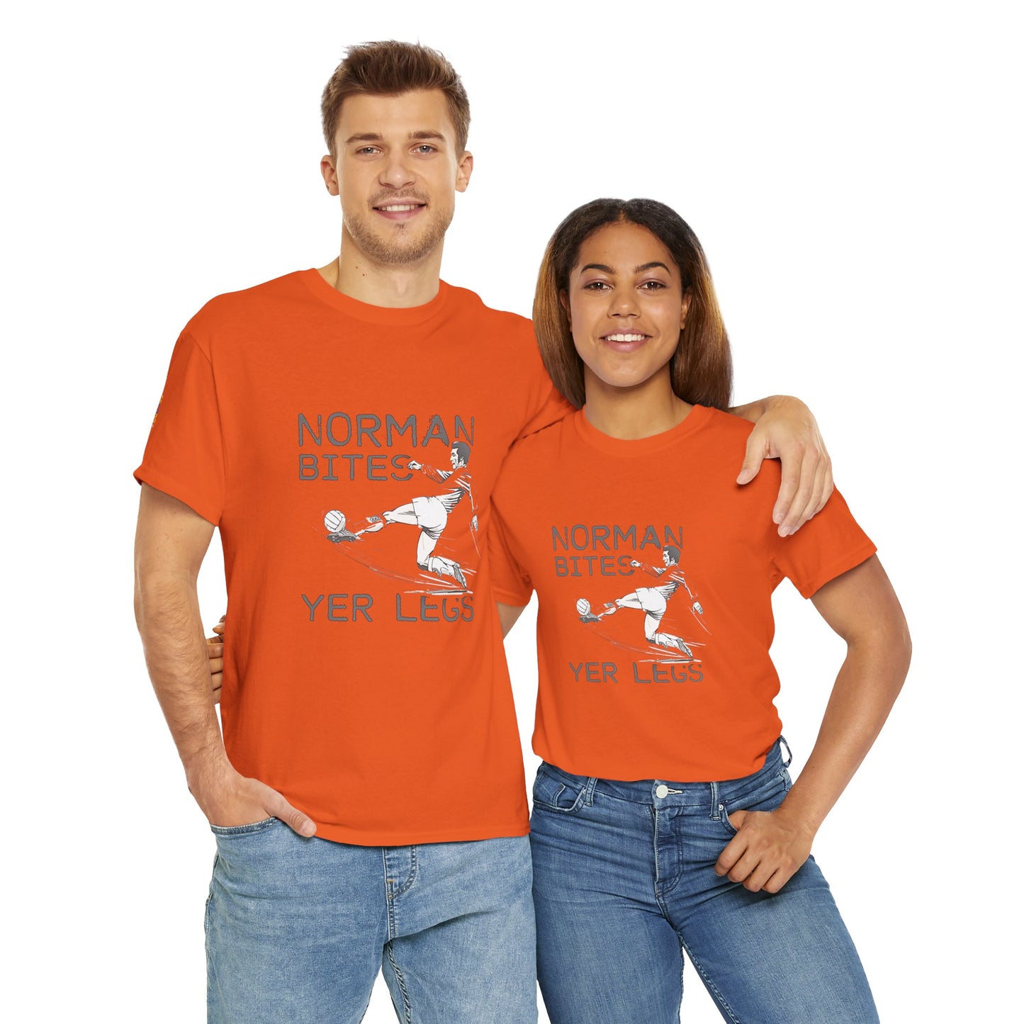 LUFC “Norman Bites Yer Legs” Tee:  Unisex Heavy Cotton Edition