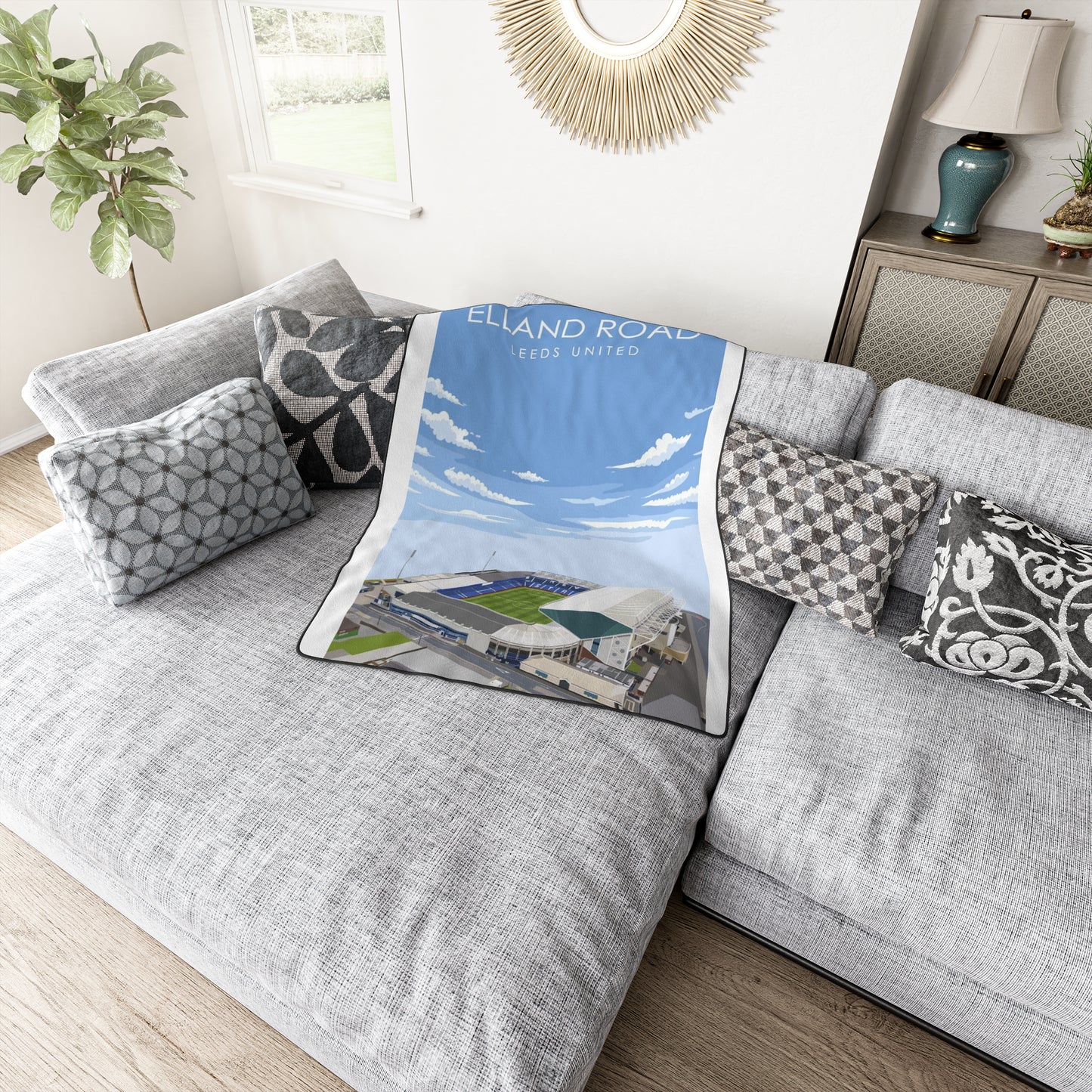 LUFC “Elland Road” Polyester  Blanket: Iconic Stadium Design