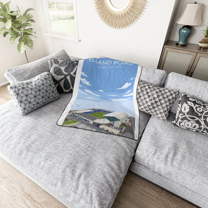 LUFC “Elland Road” Polyester  Blanket: Iconic Stadium Design