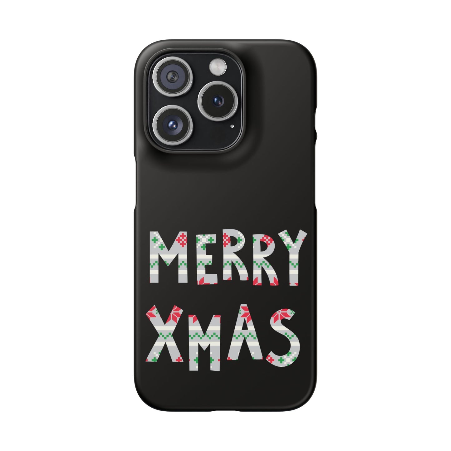 Leeds United "Merry Xmas" Red &  Green Emblem Snap Case: Christmas  Edition