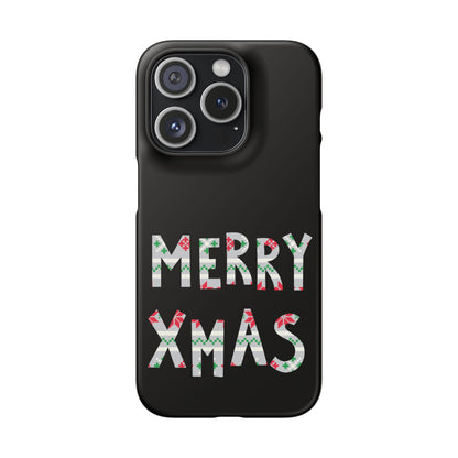 Leeds United "Merry Xmas" Red &  Green Emblem Snap Case: Christmas  Edition
