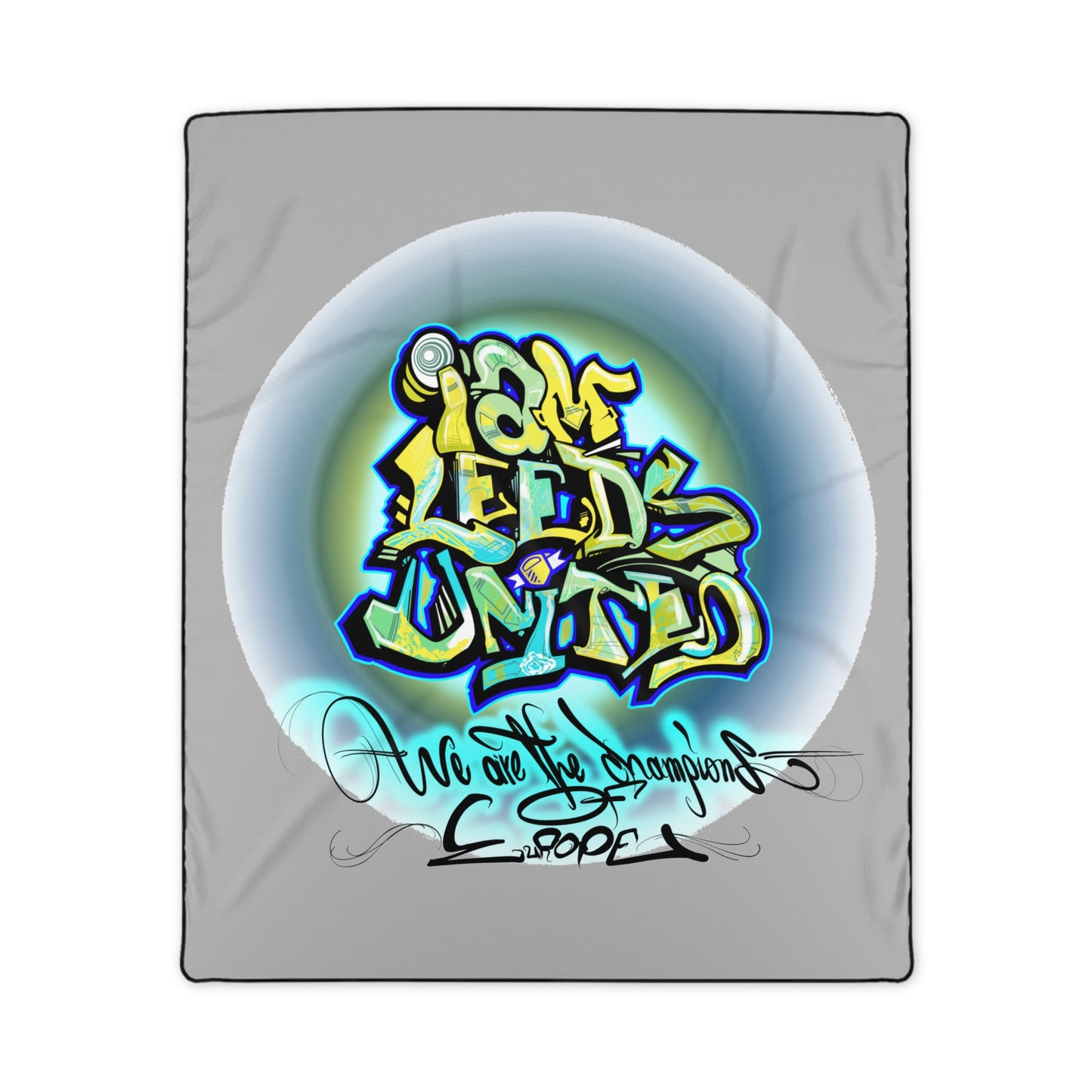 LUFC “Leeds United Graffiti”  Polyester Fleece Blanket: Bold Fan  Art Design