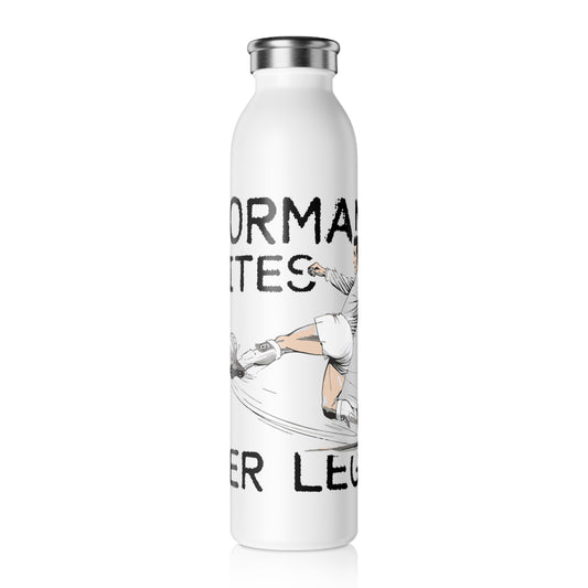LUFC “Norman Bites Yer Legs” Slim  Stainless Steel Water Bottle: Tribute  Edition for Leeds United Legends