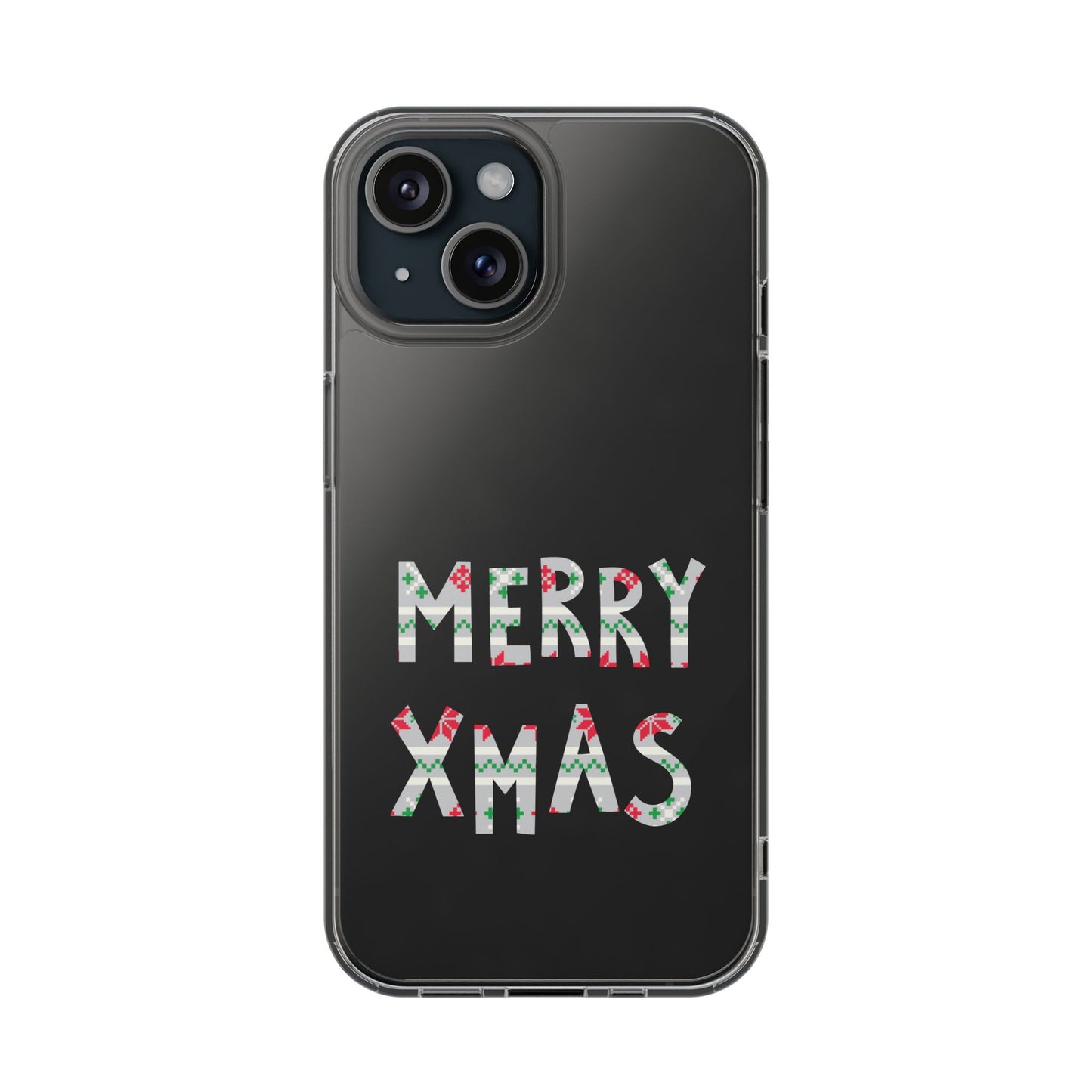 Leeds United "MERRY XMAS" Clear  Impact-Resistant Case: Christmas  Edition