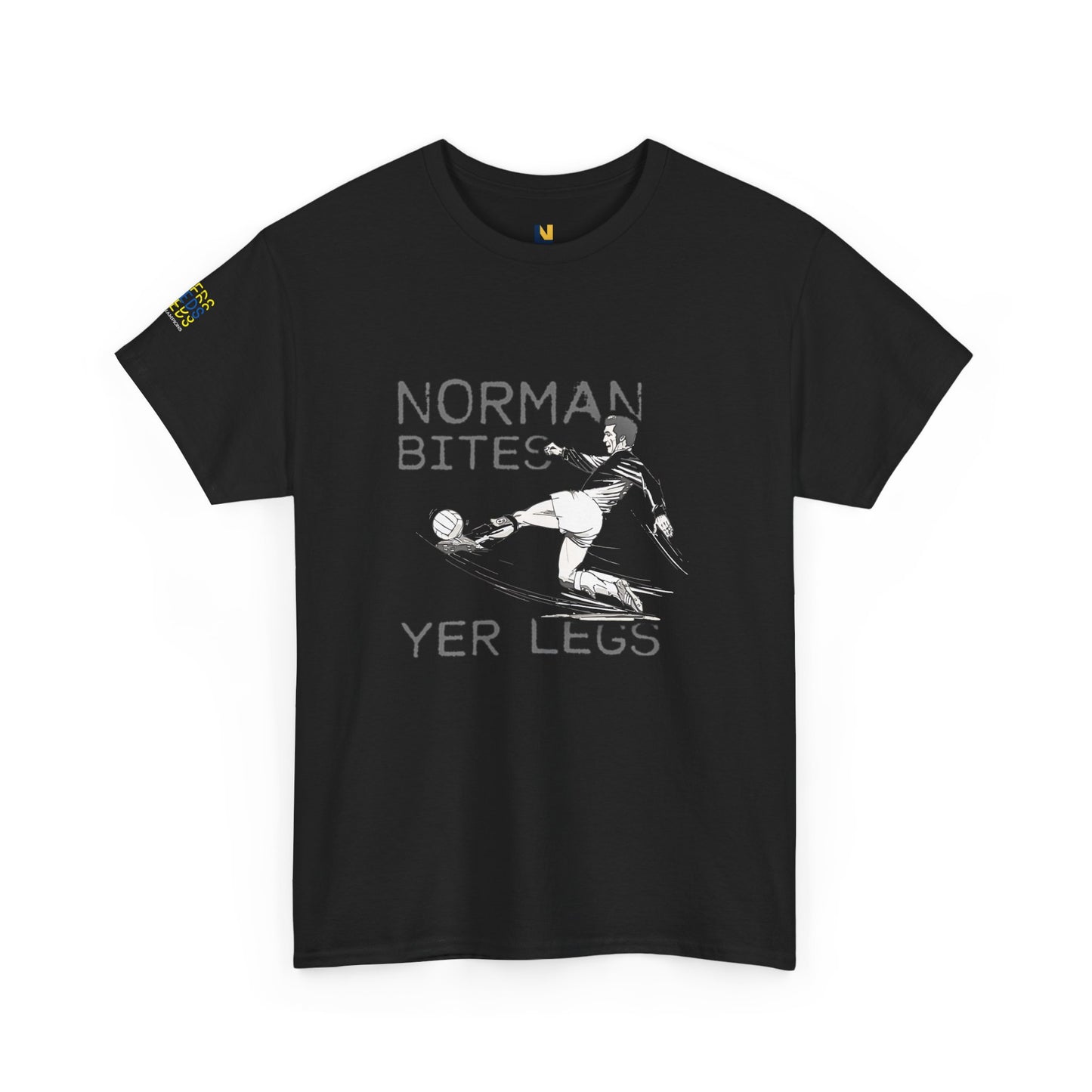 LUFC “Norman Bites Yer Legs” Tee:  Unisex Heavy Cotton Edition