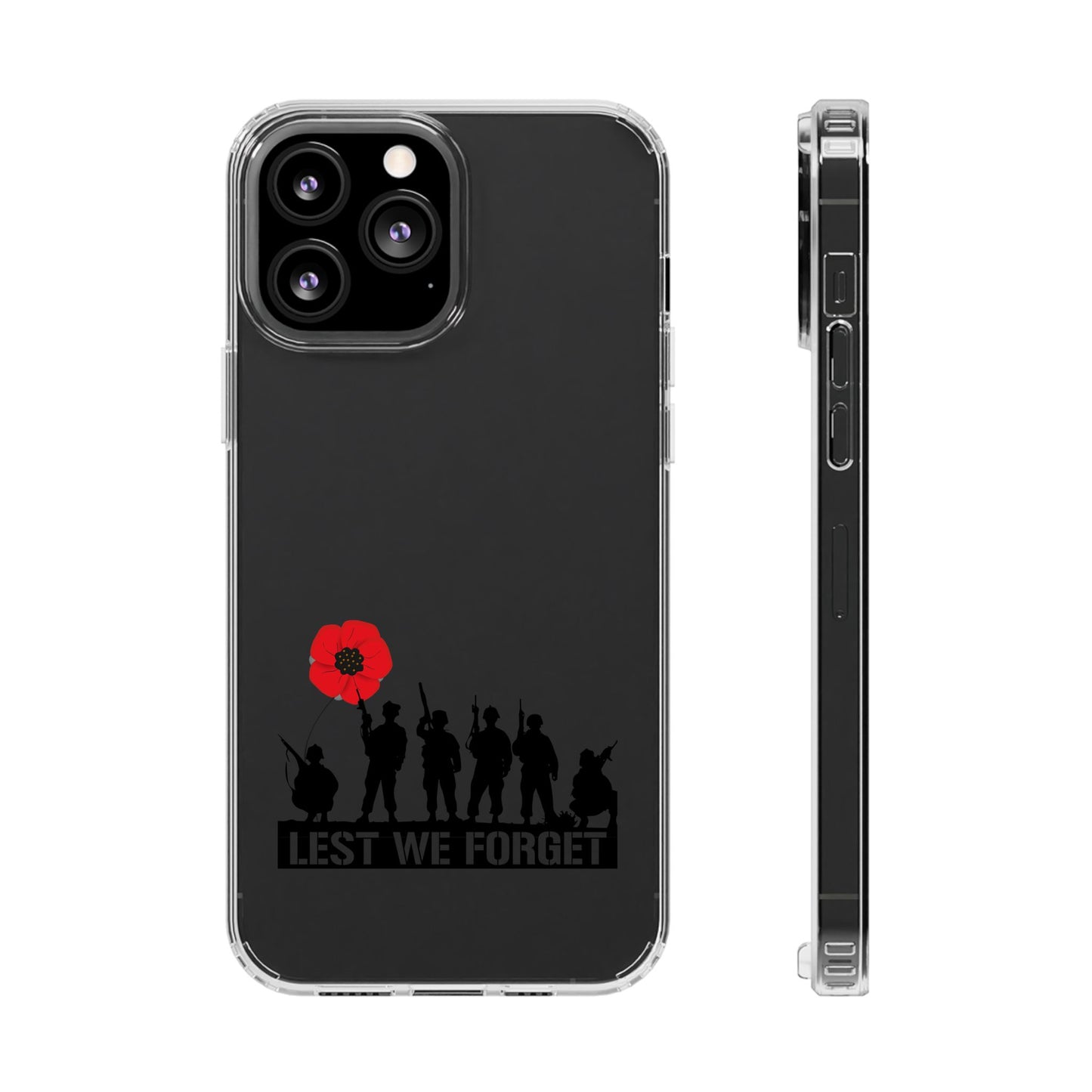 Leeds United “LEST WE FORGET”  Clear Impact-Resistant Case