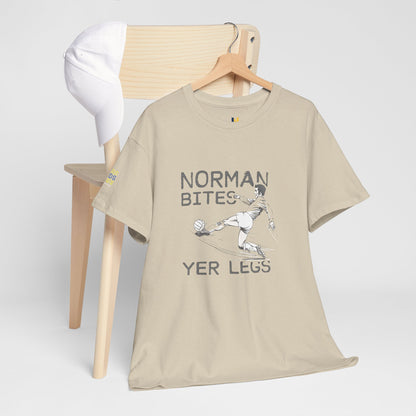 LUFC “Norman Bites Yer Legs” Tee:  Unisex Heavy Cotton Edition