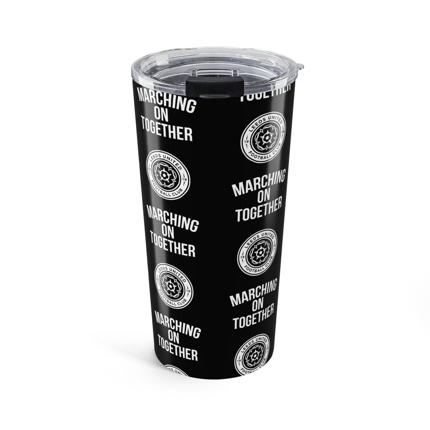 LUFC “Marching On Together” 20oz Insulated Tumbler: Sleek Travel Mug for True Leeds United Fans