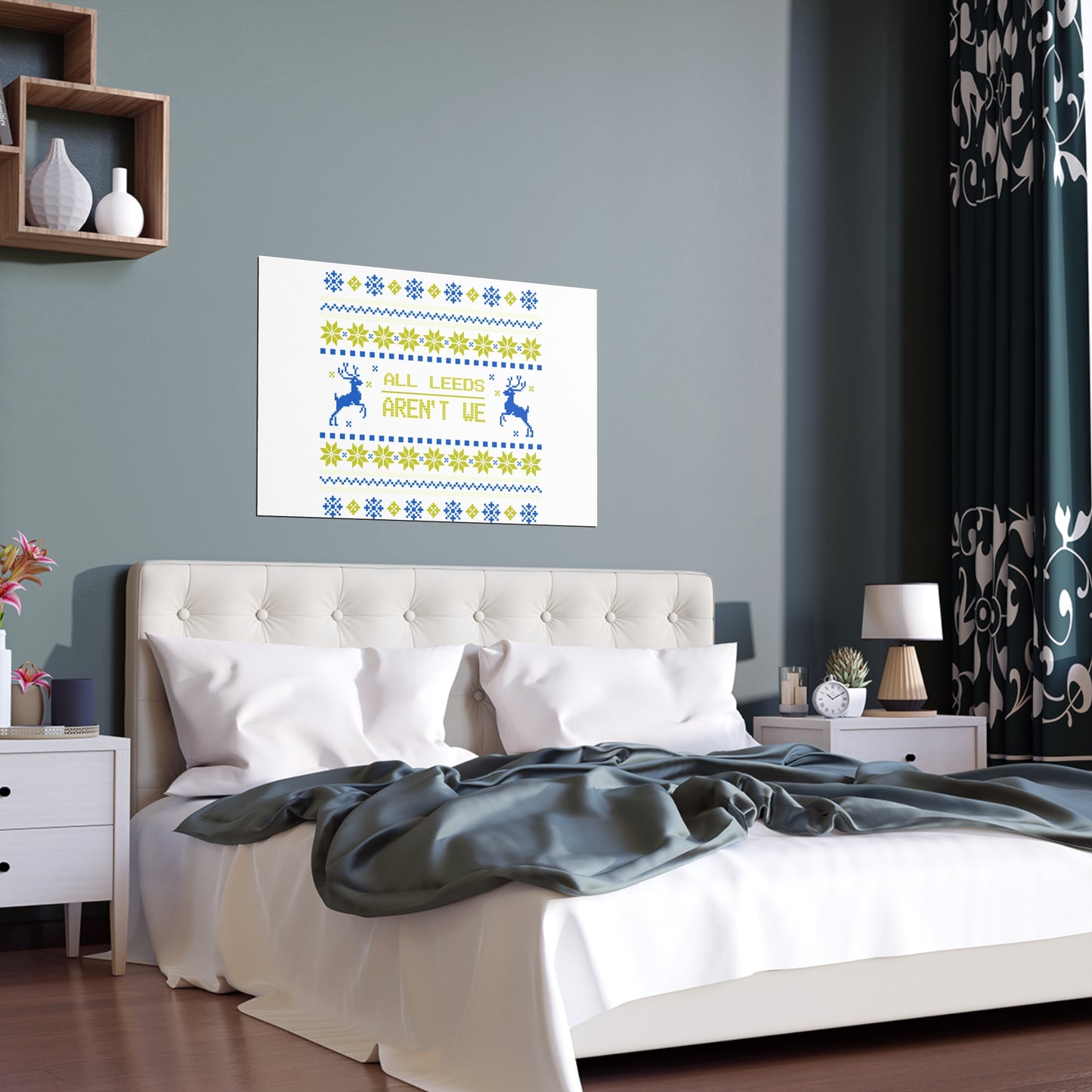 LUFC “All Leeds Aren’t We”  Christmas Design Wall Art for Home  & Outdoors