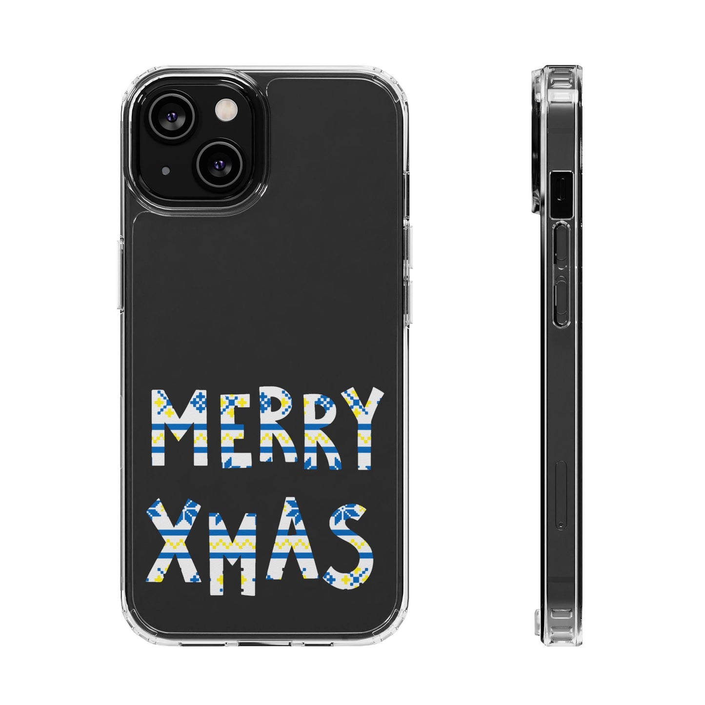Leeds United "MERRY XMAS" Clear  Impact-Resistant Case: Christmas  Edition