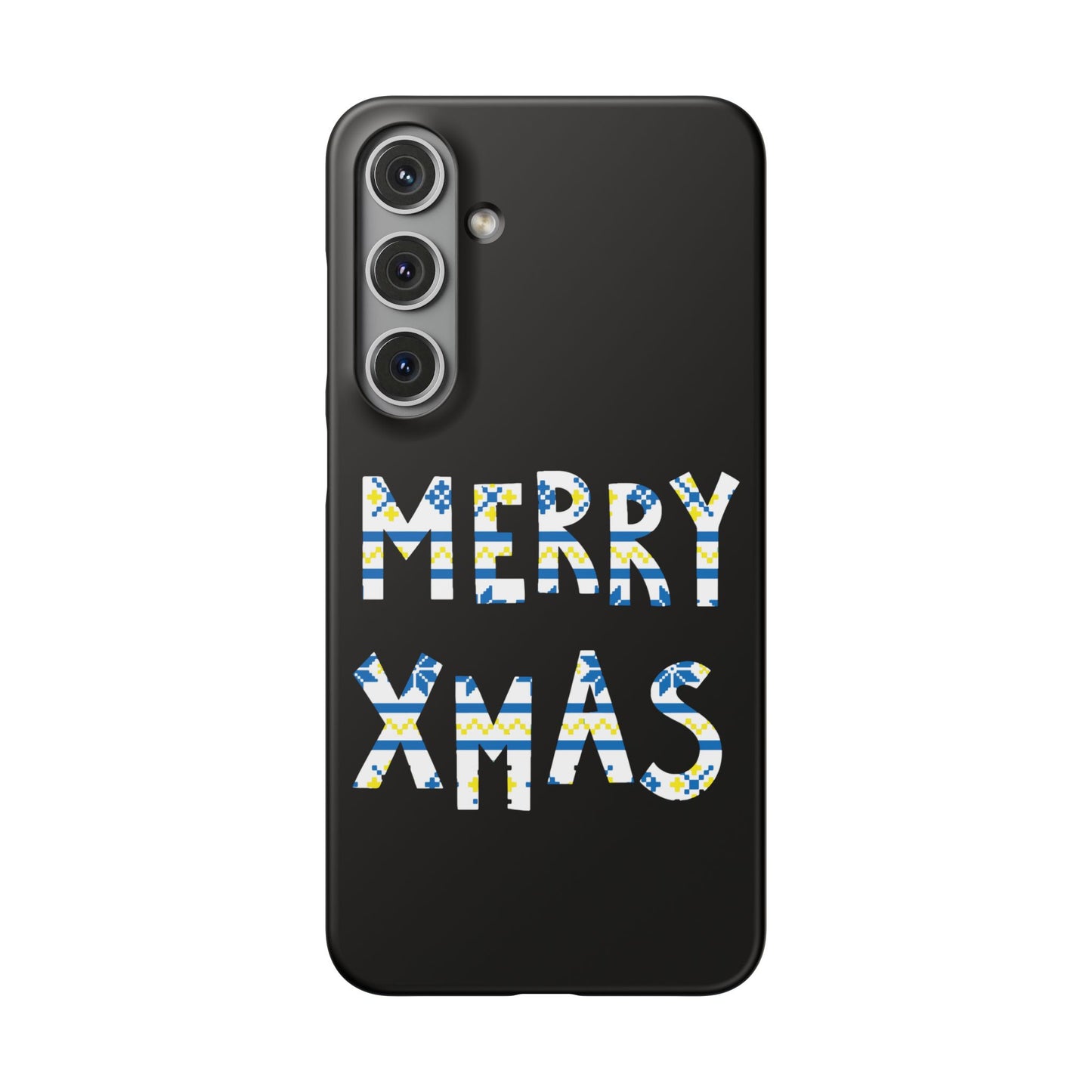 Leeds United "Merry Xmas" Blue &  Yellow Emblem Snap Case:  Christmas Edition