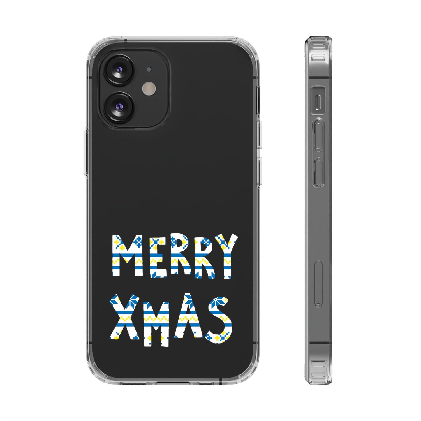 Leeds United "MERRY XMAS" Clear  Impact-Resistant Case: Christmas  Edition