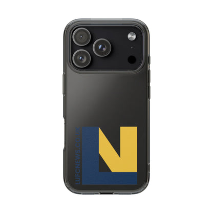 Leeds United “LUFCNEWS.CO.UK”  Clear Impact-Resistant Case - Lufcnews.co.uk