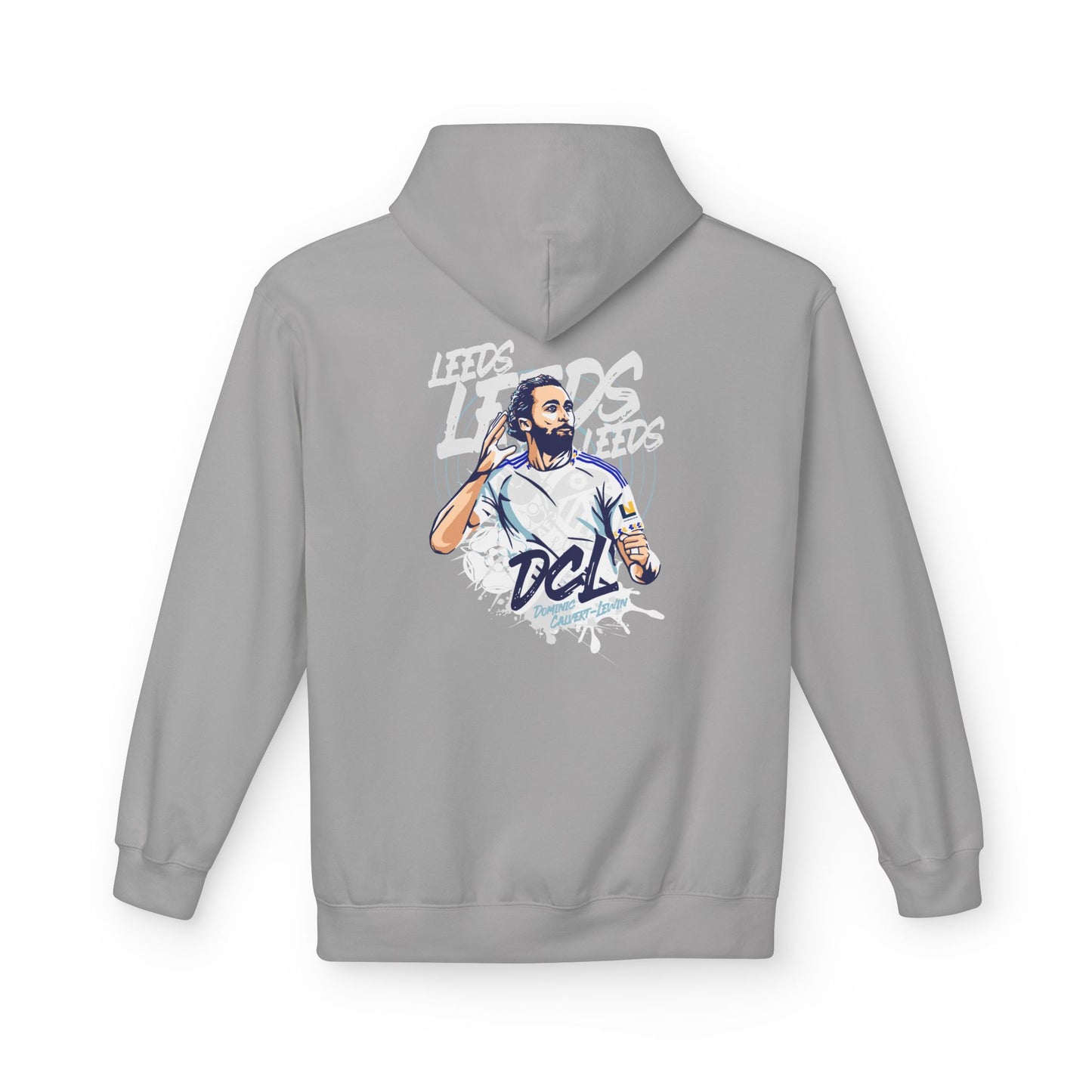 LUFC Softstyle Fleece Hoodie “LEEDS:  Dominic Calvert-Lewin” Midweight  Unisex - Lufcnews.co.uk