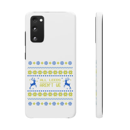 LUFC "All Leeds Aren't We" Blue &  Yellow Emblem Snap Case:  Christmas Edition
