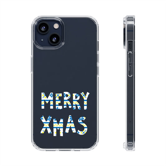 Leeds United "MERRY XMAS" Clear  Impact-Resistant Case: Christmas  Edition