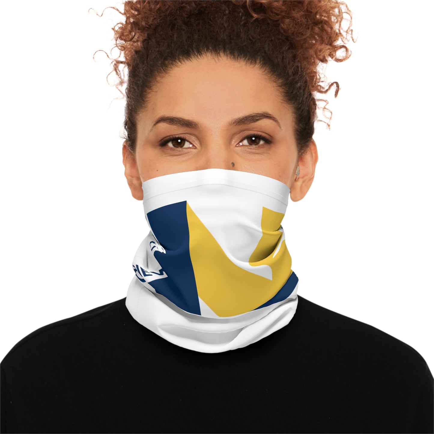 LUFC “LUFCNEWS.CO.UK” Winter  Neck Gaiter: Show Your Leeds United  Pride in Yellow & Blue