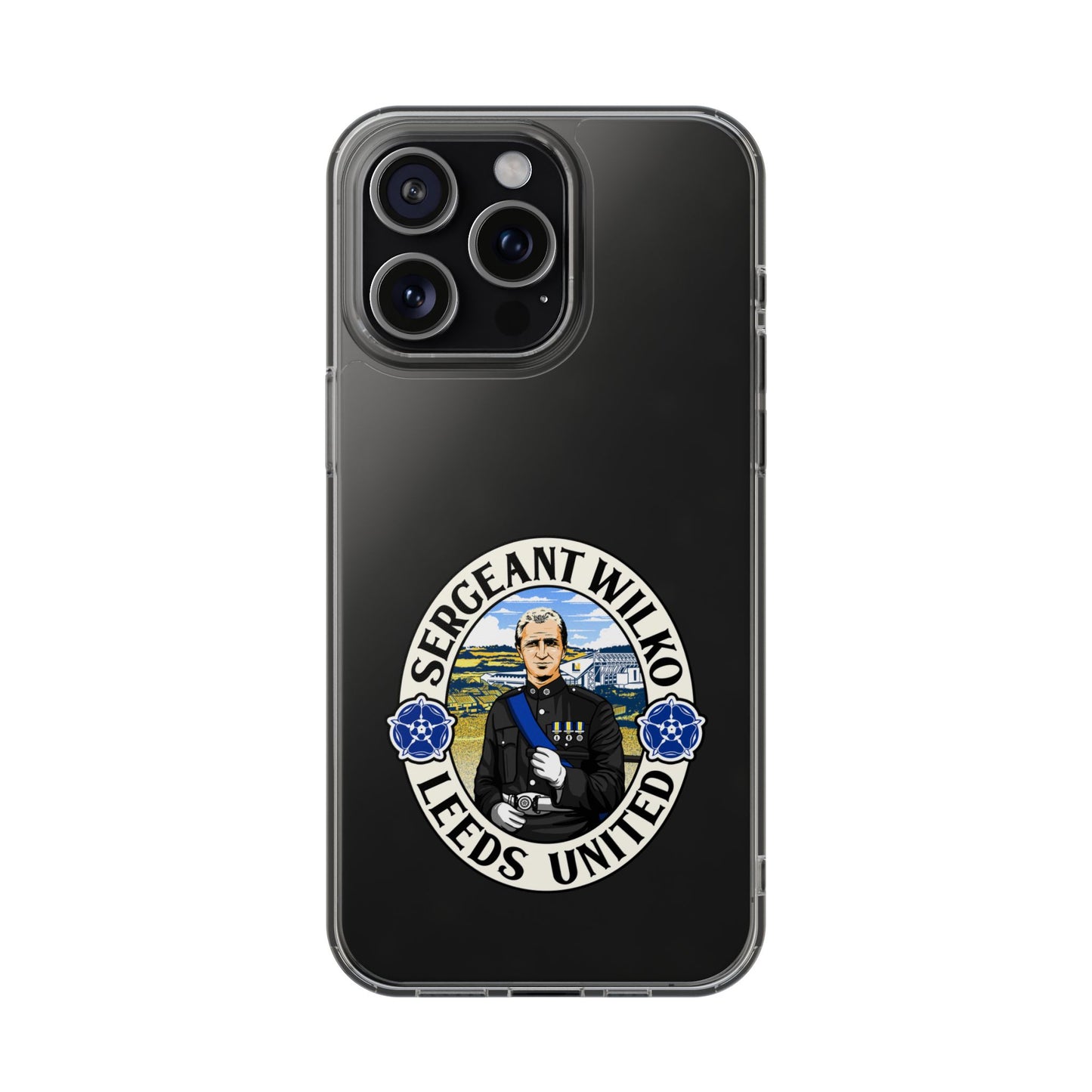 Leeds United “SERGEANT WILKO”  Clear Impact-Resistant Case
