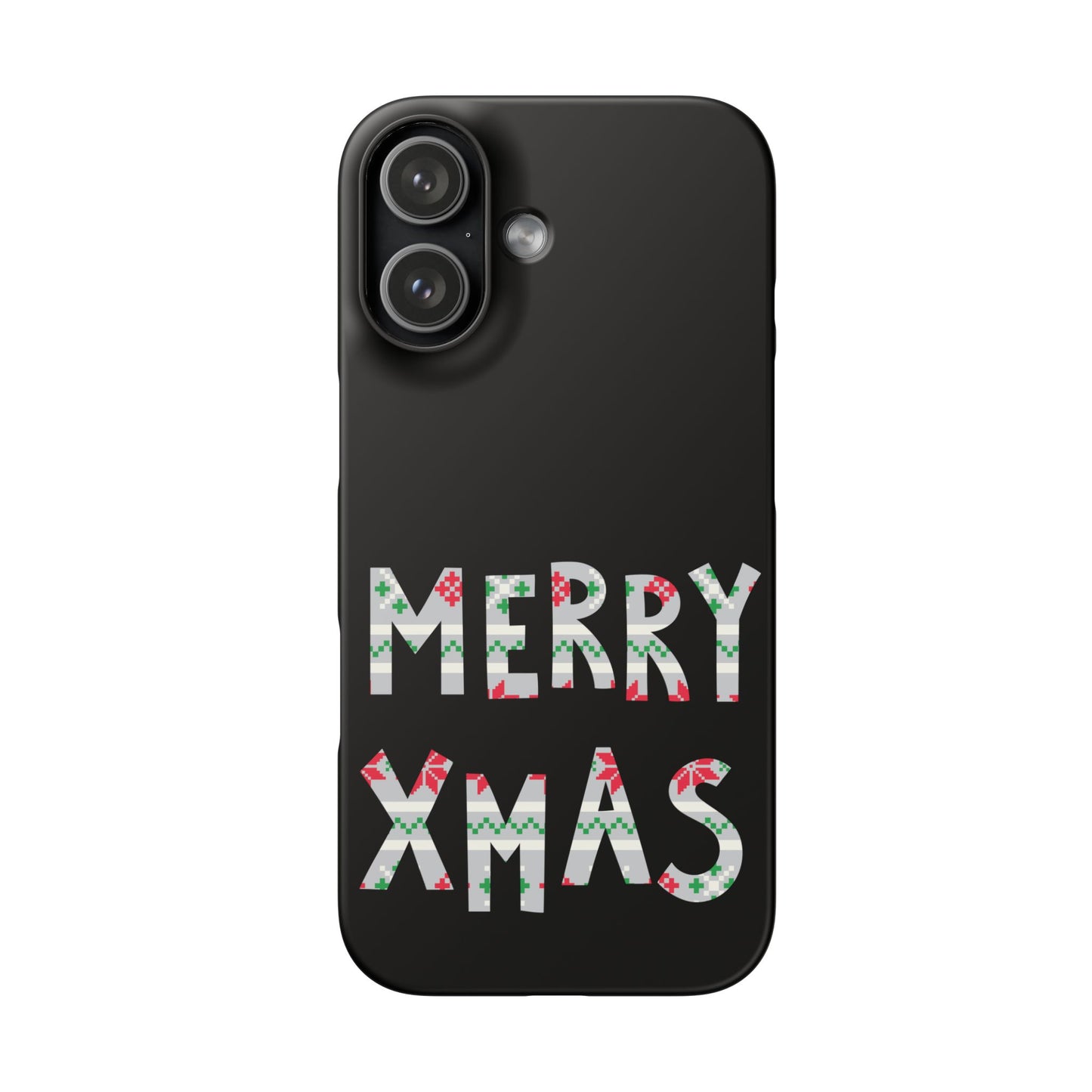 Leeds United "Merry Xmas" Red &  Green Emblem Snap Case: Christmas  Edition