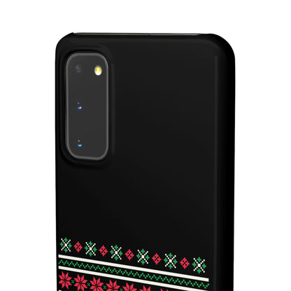 LUFC "All Leeds Aren't We" Red &  Green Emblem Snap Case: Christmas  Edition