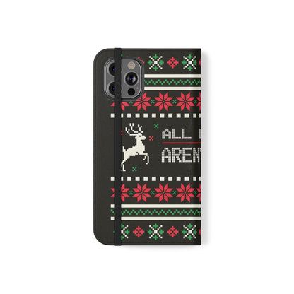 LUFC "All Leeds Aren't We" Flip Case  Phone Wallet: Christmas Edition