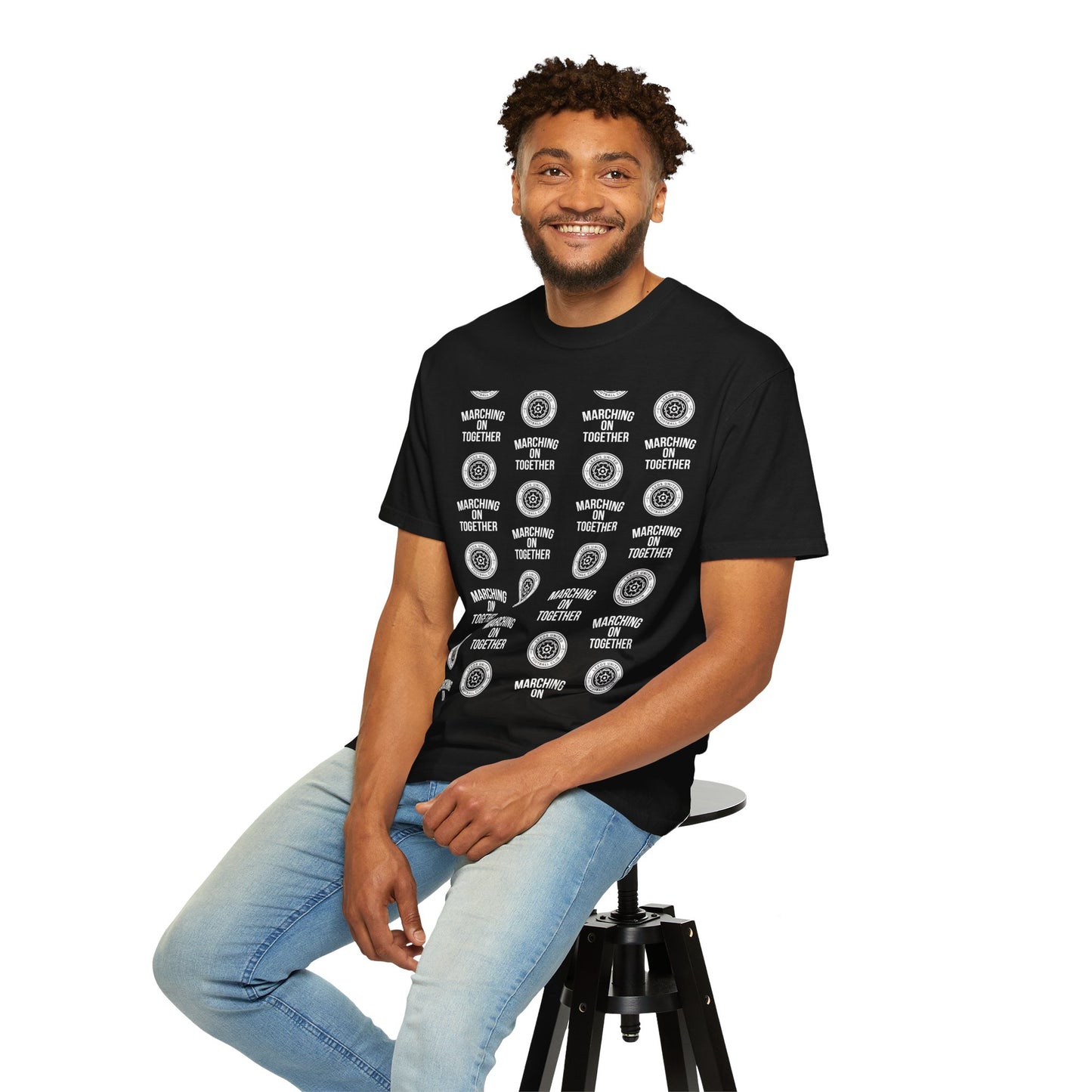 LUFC News Graphic Tee Garment-Dyed Unisex T-Shirt