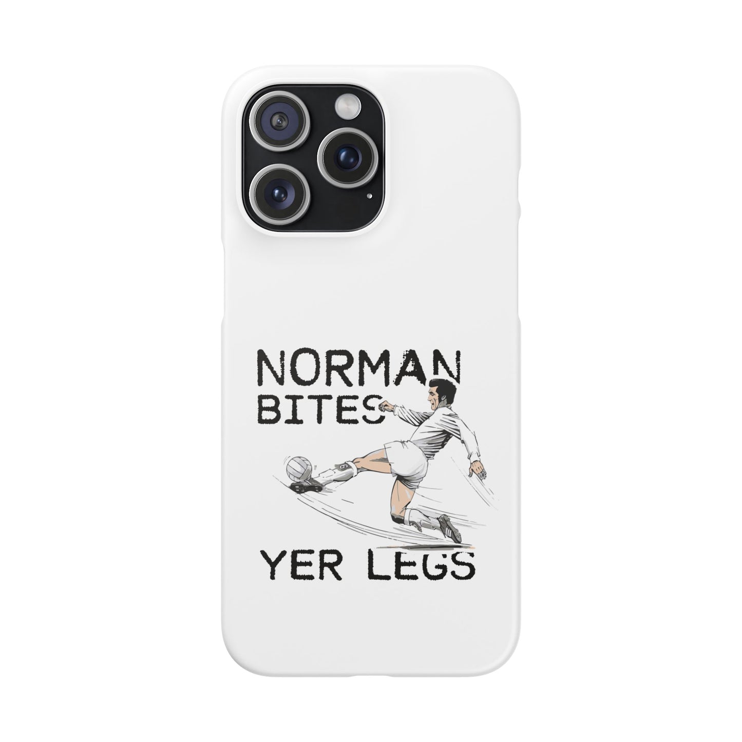 Leeds United Norman Bites "YER  LEGS" Snap Case