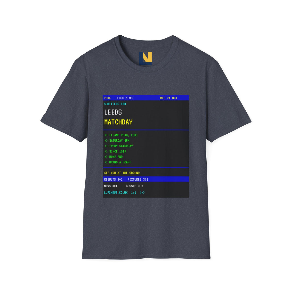 Leeds Matchday Teletext T-Shirt