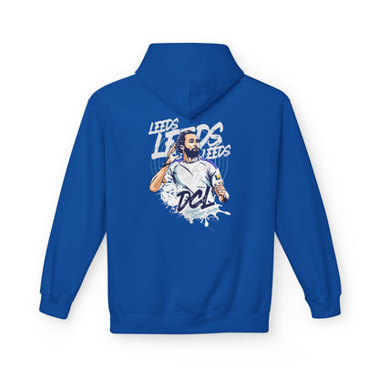 LUFC Softstyle Fleece Hoodie “LEEDS:  Dominic Calvert-Lewin” Midweight  Unisex - Lufcnews.co.uk