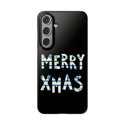 Leeds United "Merry Xmas" Blue &  Yellow Emblem Snap Case:  Christmas Edition