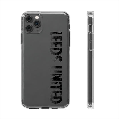 LUFC “LEEDS UNITED” Clear  Impact-Resistant Case