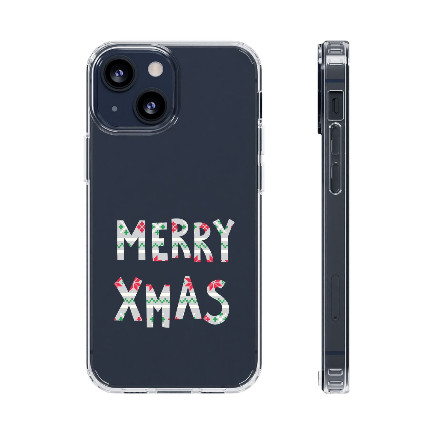 Leeds United "MERRY XMAS" Clear  Impact-Resistant Case: Christmas  Edition