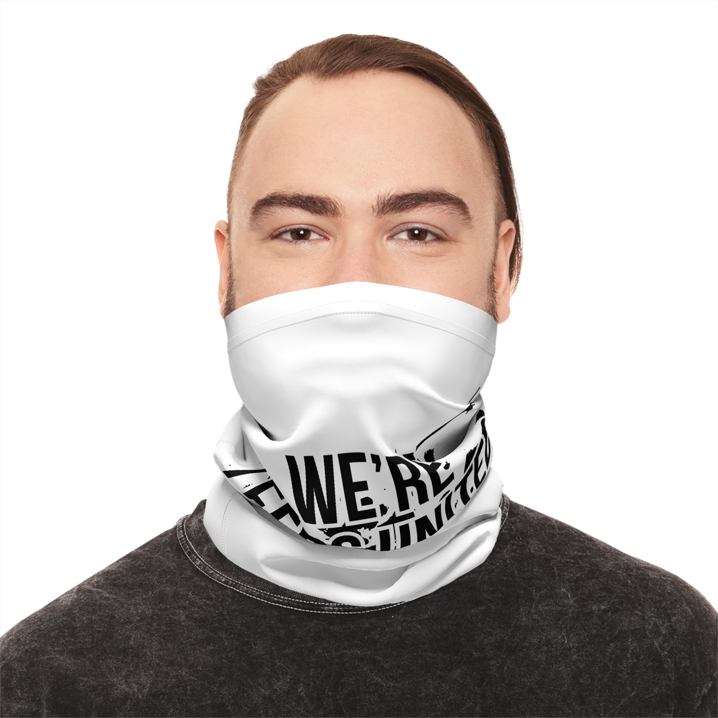 LUFC “We’re Leeds United” Winter  Neck Gaiter: Fleece-Lined Cold  Weather Essential