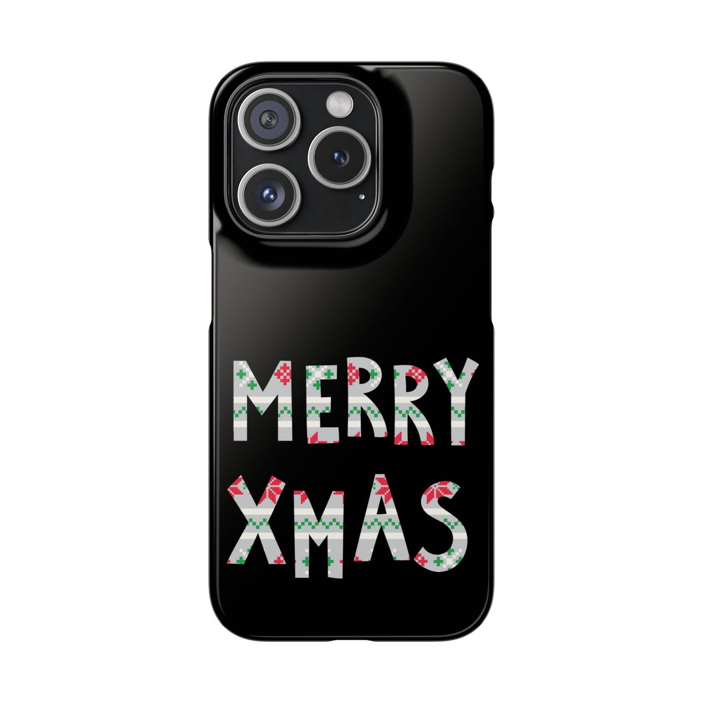 Leeds United "Merry Xmas" Red &  Green Emblem Snap Case: Christmas  Edition