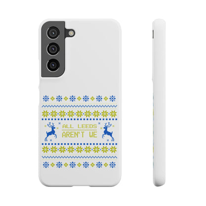 LUFC "All Leeds Aren't We" Blue &  Yellow Emblem Snap Case:  Christmas Edition