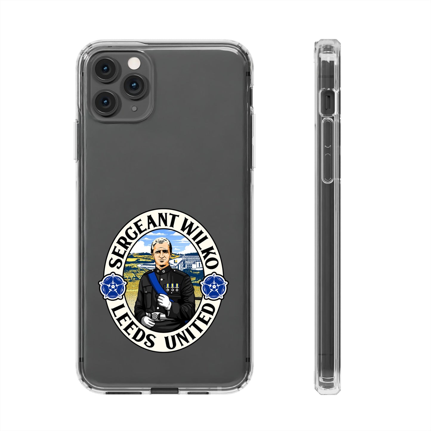 Leeds United “SERGEANT WILKO”  Clear Impact-Resistant Case