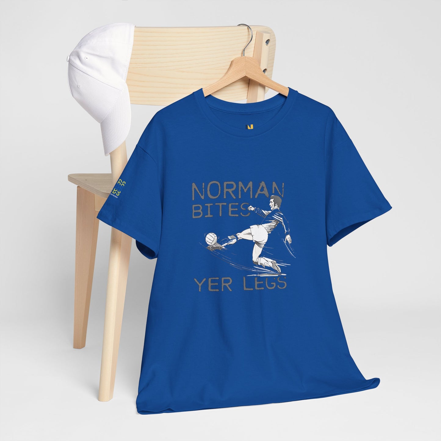 LUFC “Norman Bites Yer Legs” Tee:  Unisex Heavy Cotton Edition