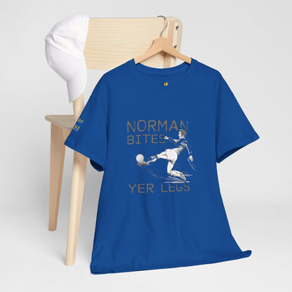 LUFC “Norman Bites Yer Legs” Tee:  Unisex Heavy Cotton Edition