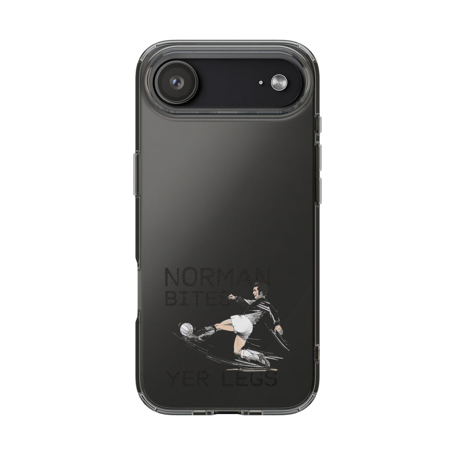 Leeds United Norman Bites 'YER  LEGS' Clear Impact-Resistant Case