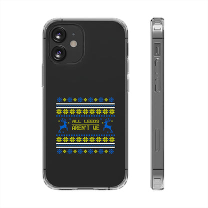 LUFC "All Leeds Aren't We" Clear  Impact-Resistant Case: Christmas  Edition - Lufcnews.co.uk