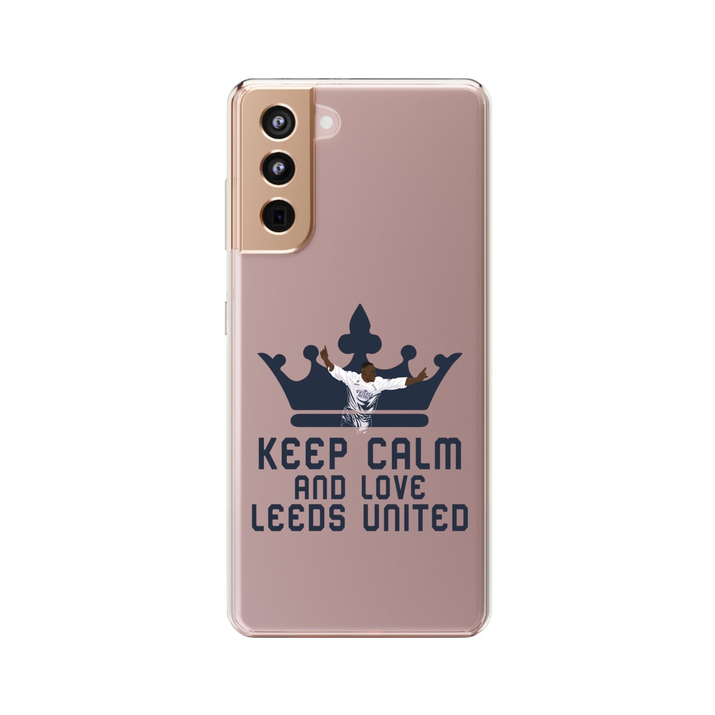 Funda transparente para teléfono -
'Mantén la calma y ama al Leeds United'
