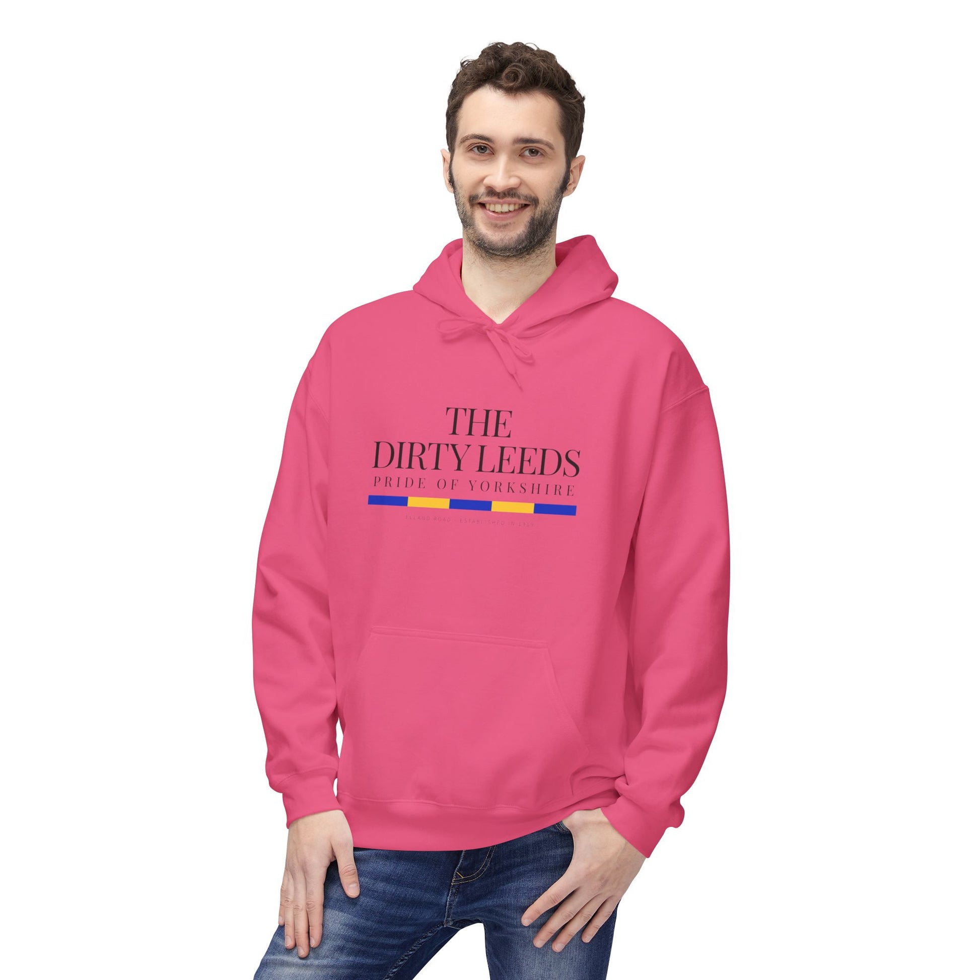 LUFC “The Dirty Leeds: Pride of  Yorkshire” Softstyle Fleece Hoodie - Lufcnews.co.uk