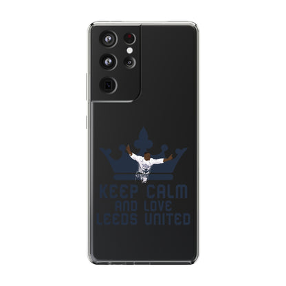 Funda transparente para teléfono -
'Mantén la calma y ama al Leeds United'